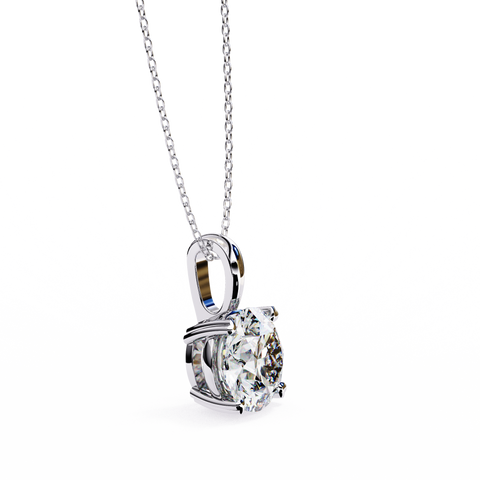 Round 0.93ct 14k Dimaond Pendant White Gold