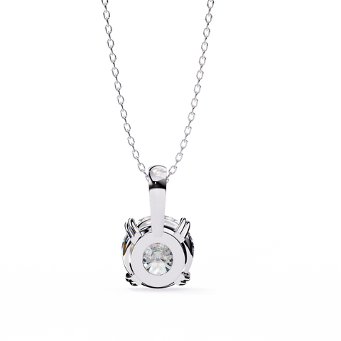 Round 0.93ct 14k Dimaond Pendant White Gold