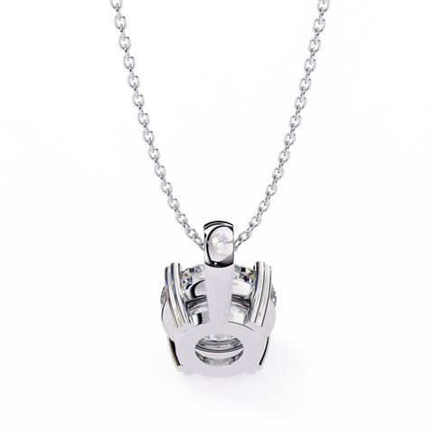 Round 0.93ct 14k Dimaond Pendant White Gold