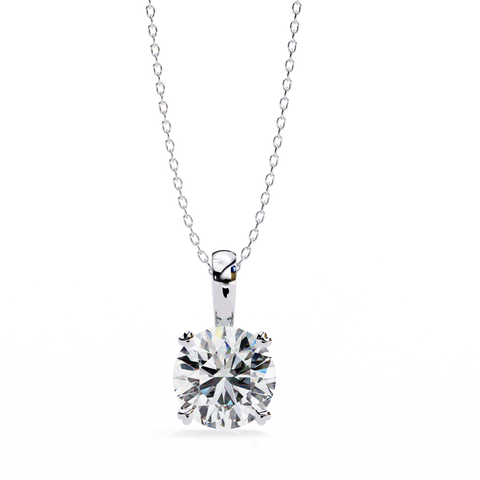 Round 0.93ct 14k Dimaond Pendant White Gold