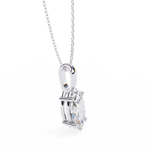 Marquise 0.93ct 14k Diamond Pendant White Gold