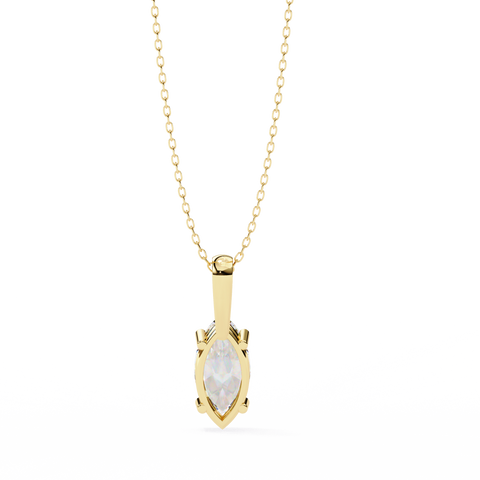 Marquise 0.93ct 14k Diamond Pendant White Gold