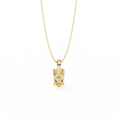 Marquise 0.93ct 14k Diamond Pendant Yellow Gold