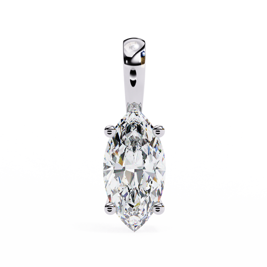 Marquise 0.93ct 14k Diamond Pendant White Gold