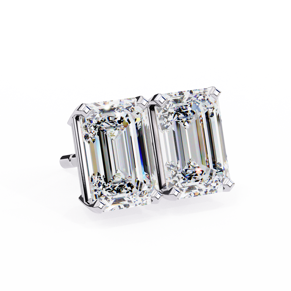 Emerald 2.39ct 14k Diamond Earring White Gold