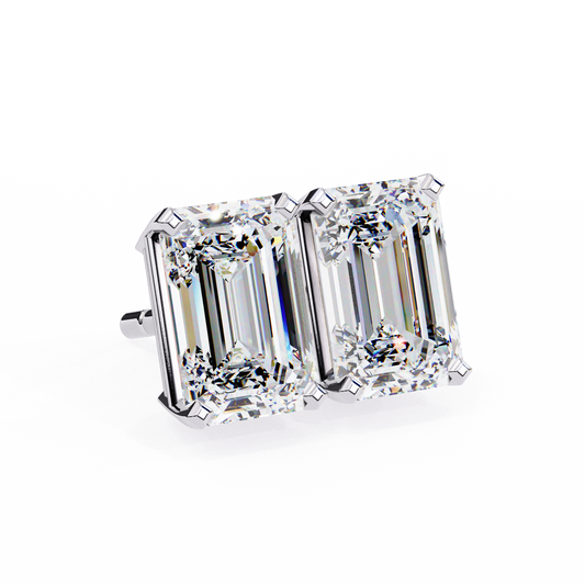 Emerald 2.39ct 14k Diamond Earring White Gold