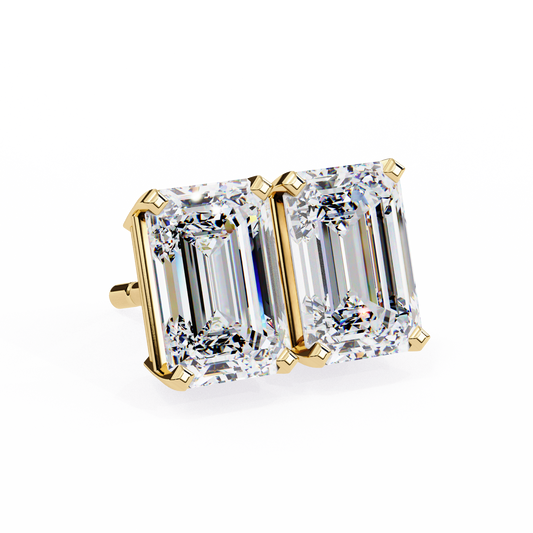 Emerald 2.39ct 14k Diamond Earring Yellow Gold