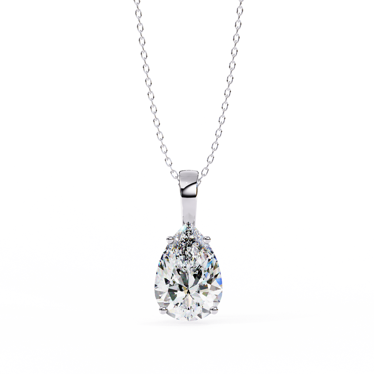 Pear 2.06ct Diamond Pendant White Gold