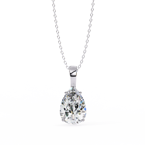 Pear 2.06ct Diamond Pendant White Gold