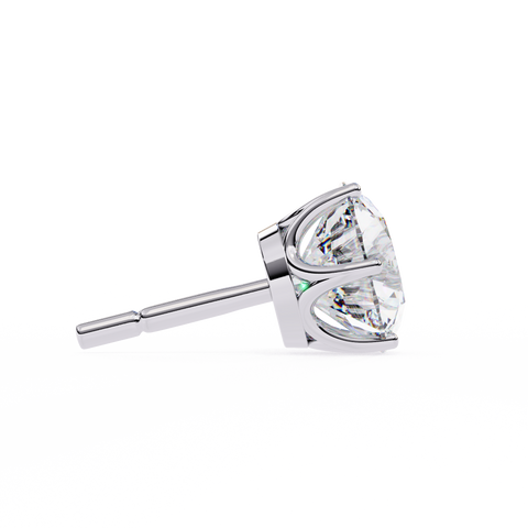Round Cut 2.57ct 14k Diamond Earrings White Gold