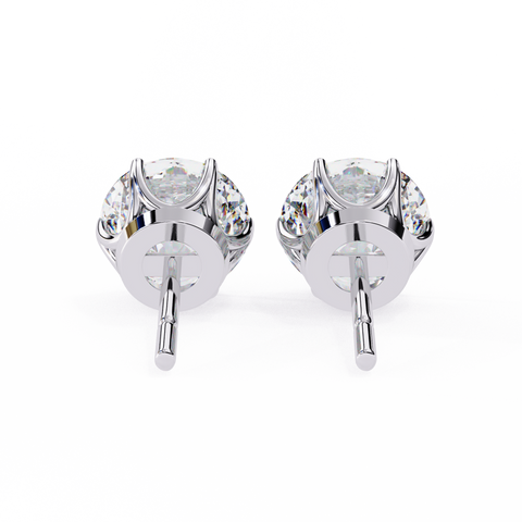 Round Cut 2.57ct 14k Diamond Earrings White Gold
