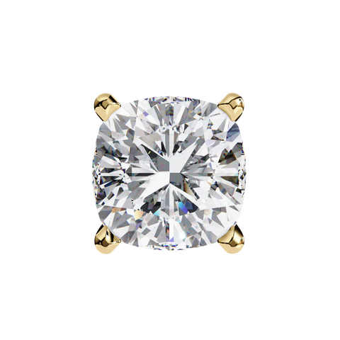 Cushion Square 2.33ct 14k Gold Earrings Yellow Gold