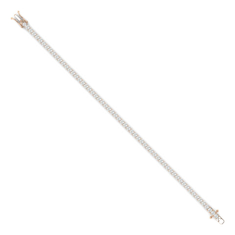 5CTS Round Brilliant Diamond Tennis Bracelet Rose Gold
