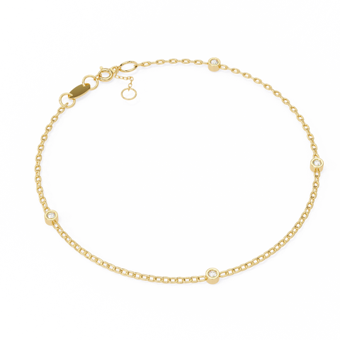 Minimalist Gold Chain Lab Made Women Bracelets