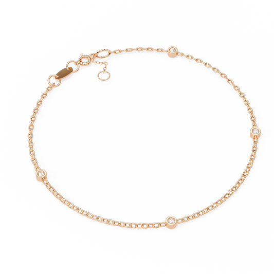 Minimalist Gold Chain Lab Made Women Bracelets