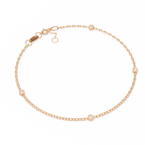 Minimalist Gold Chain Lab Made Women Bracelets