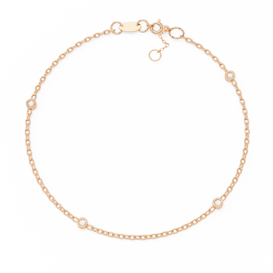 Minimalist Gold Chain Lab Made Women Bracelets