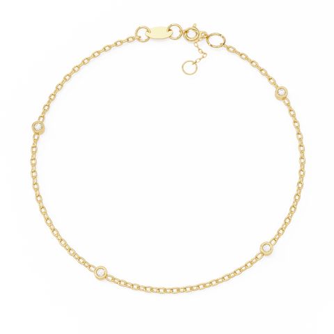Minimalist Gold Chain Lab Made Women Bracelets