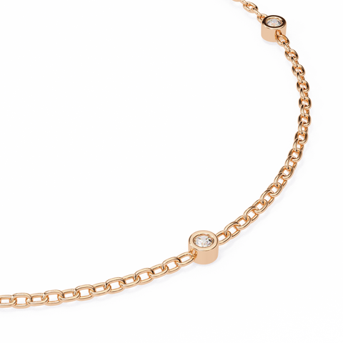 Minimalist Gold Chain Lab Made Women Bracelets