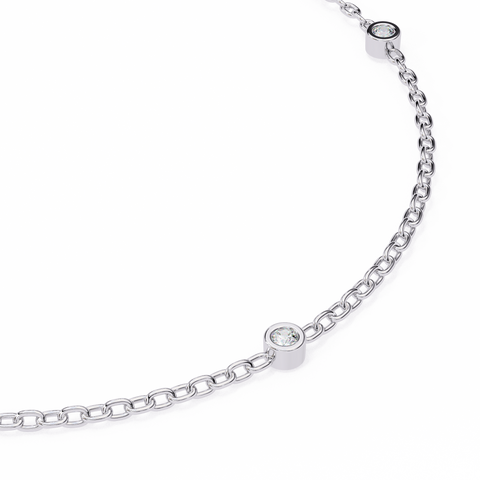 Minimalist Gold Chain Lab Made Women Bracelets