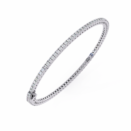 Diamond Bracelet 14.14 Carat TW of Lab Grown Diamond in 14kt White Gold