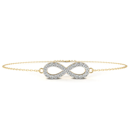 Elegant And Stylish Infinite Bracelet Yellow Gold