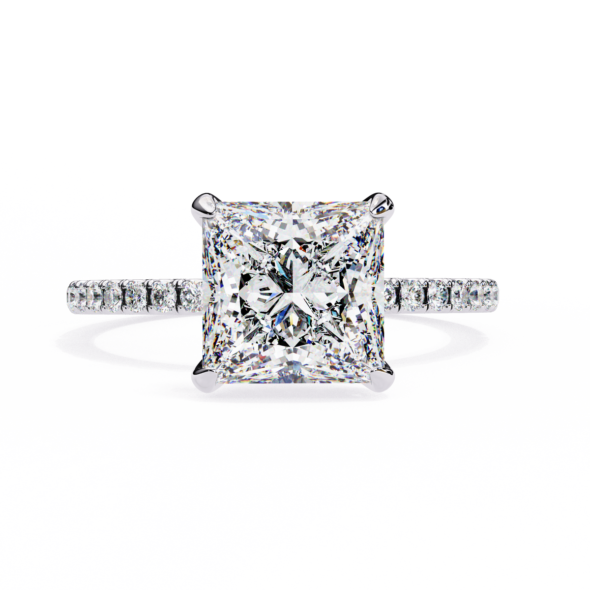 Gloria Gold Lab Diamond Solitaire Ring