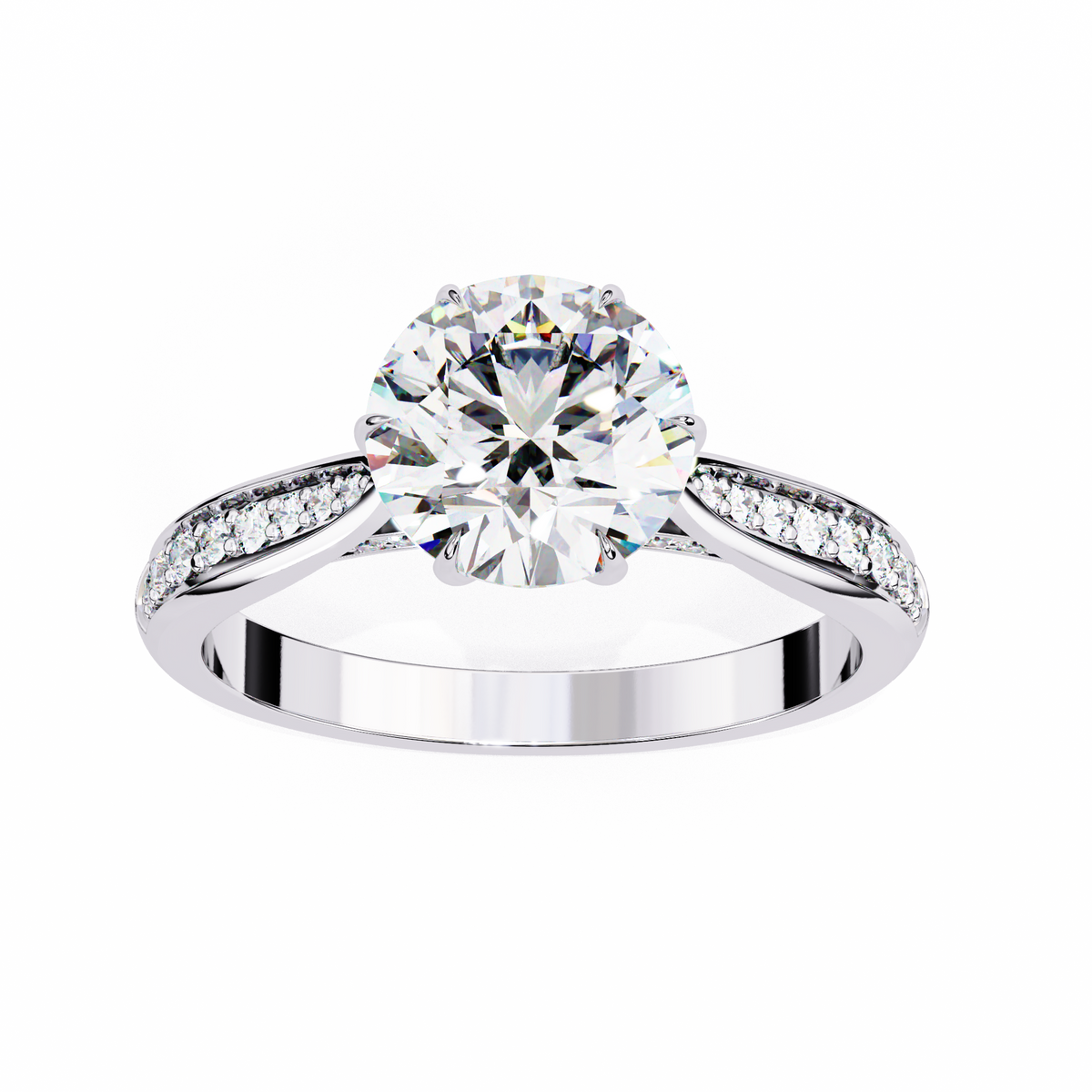 Crystal Solitaire Lab Diamond Ring