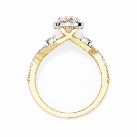 Abigail Gold Lab Diamond Solitaire Ring