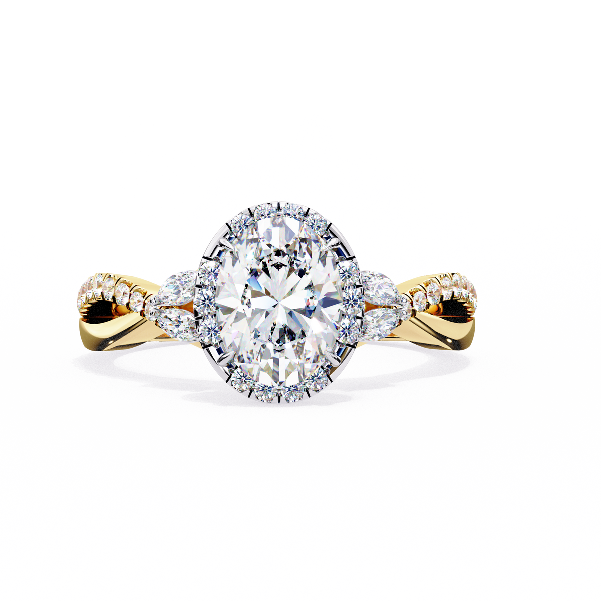 Abigail Gold Lab Diamond Solitaire Ring
