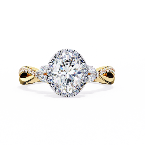 Abigail Gold Lab Diamond Solitaire Ring