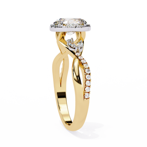 Abigail Gold Lab Diamond Solitaire Ring