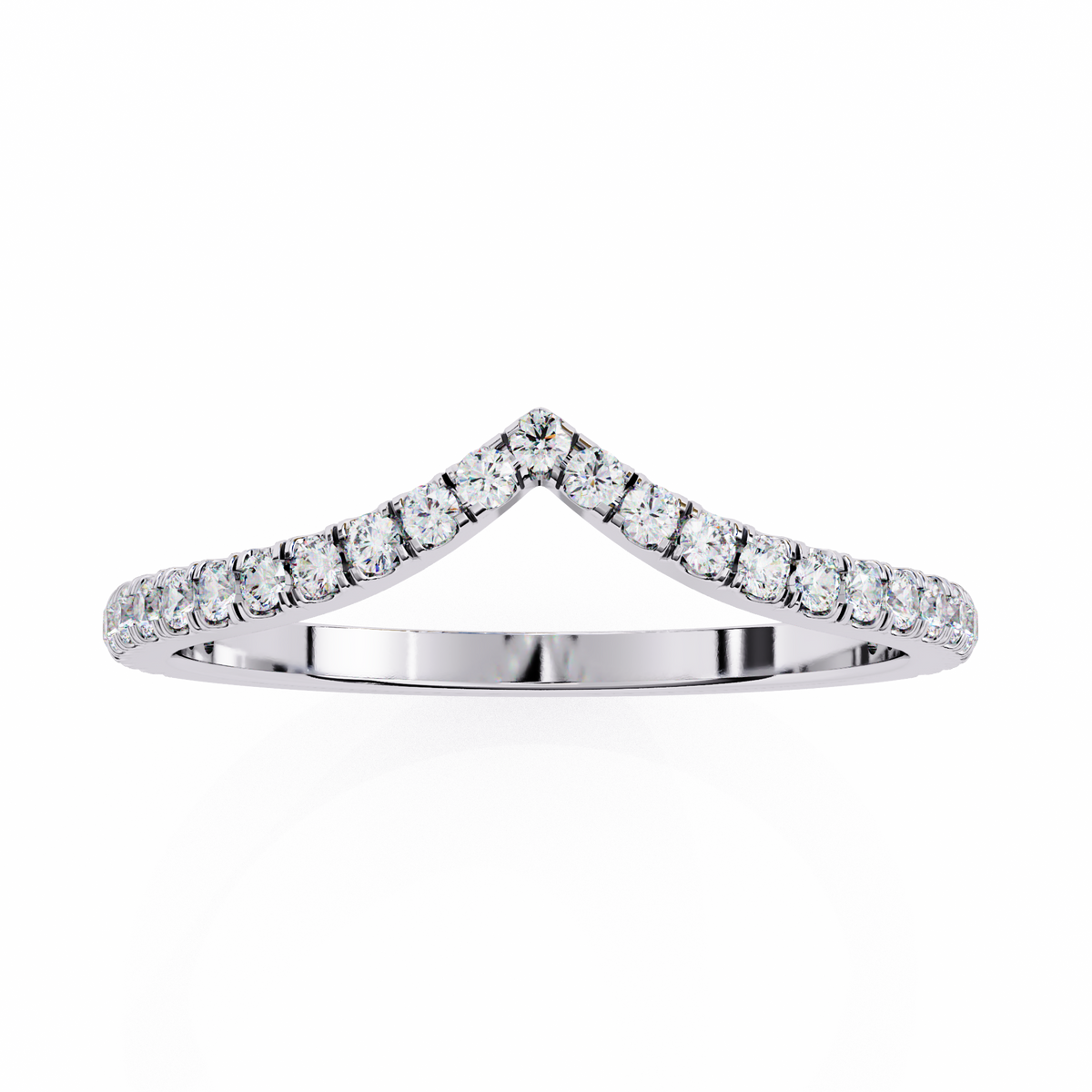 Niki Chevron White Gold