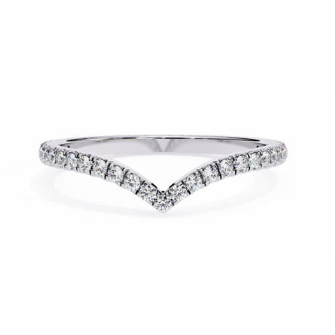 Niki Chevron White Gold