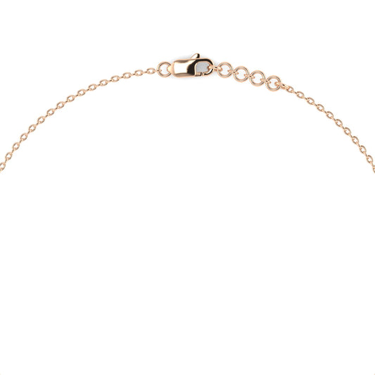 Joy Round Diamond Necklace Rose Gold