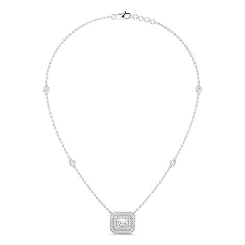 Emerald-cut Art Deco Necklace White Gold