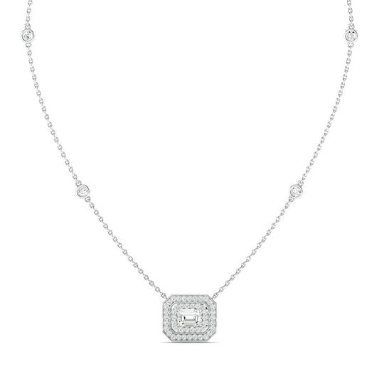 Emerald-cut Art Deco Necklace White Gold