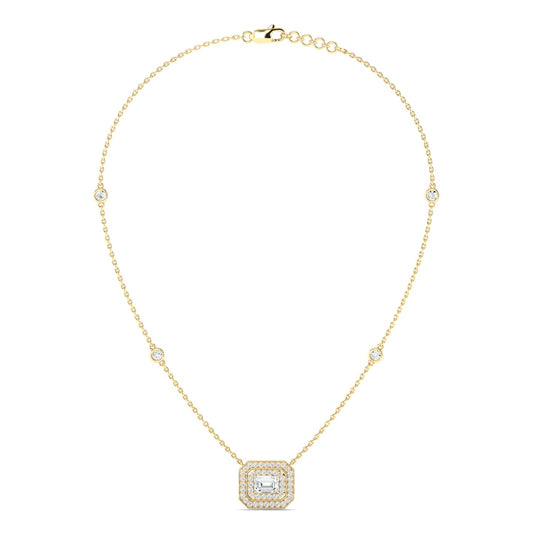 Emerald-cut Art Deco Necklace Yellow Gold