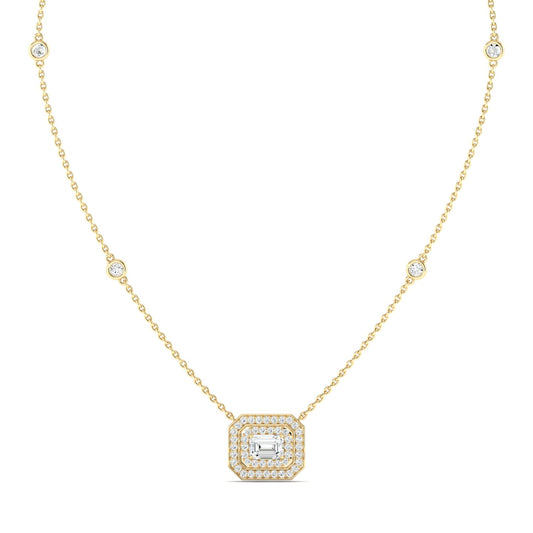 Emerald-cut Art Deco Necklace Yellow Gold