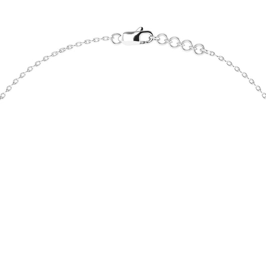 Round Art Deco Necklace White Gold