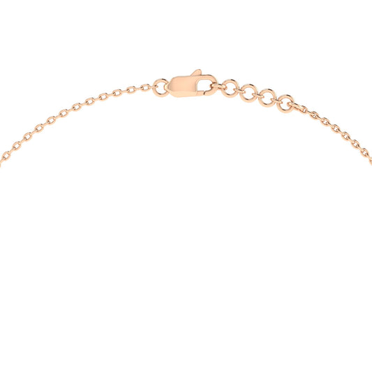 Round & Oval Art Deco Necklace Rose Gold