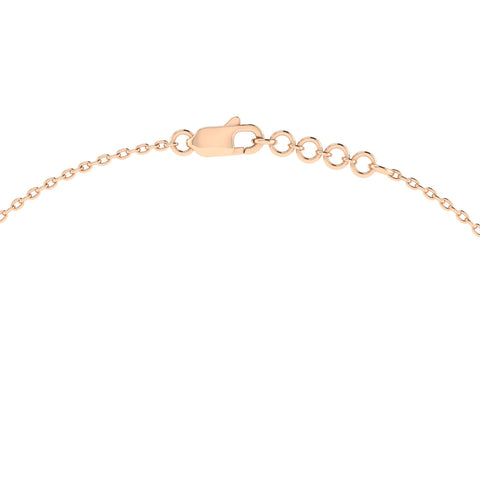 Round & Oval Drop Necklace Rose Gold