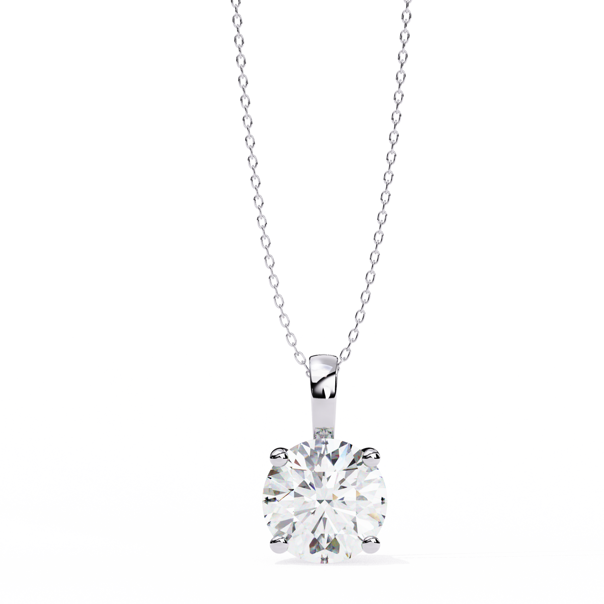 Cushion Square Diamond Solitaire Pendant