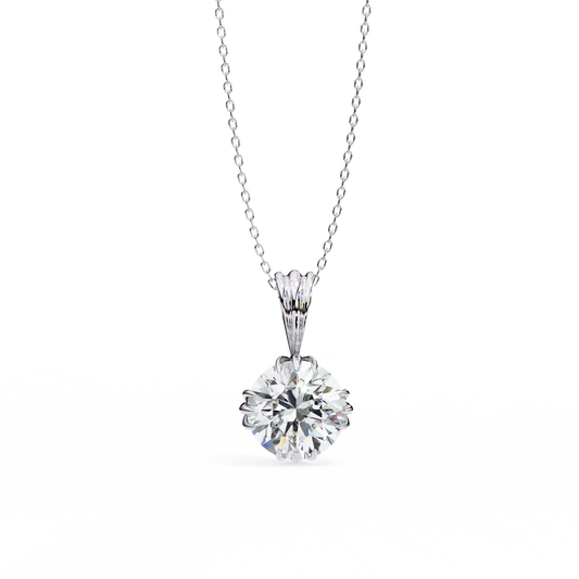 Highspark Round 2.04ct Diamond Pendant White Gold