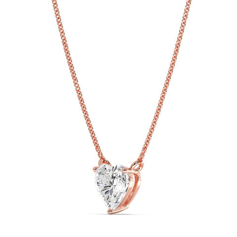 Heart-Shaped Lab Grown Diamond Pendant